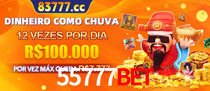 Banner do programa de recompensas Recomende para amigos do 55777BET, detalhando os bônus por convidar amigos, com prêmios que chegam a R$288.888.
